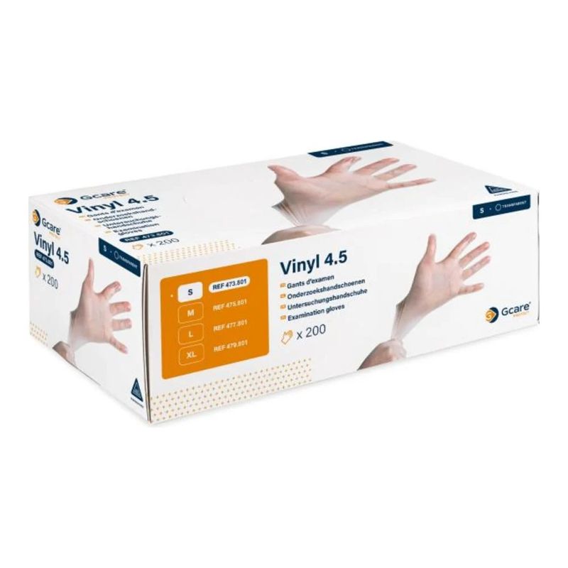 Gants vinyle non poudrés – boîte de 200 L (8-9)